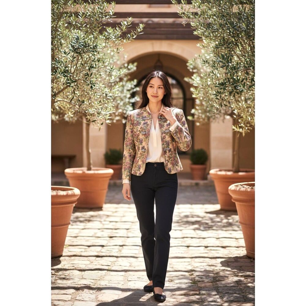 Vintage Doncaster Jacket Floral Print Women's Blazer
